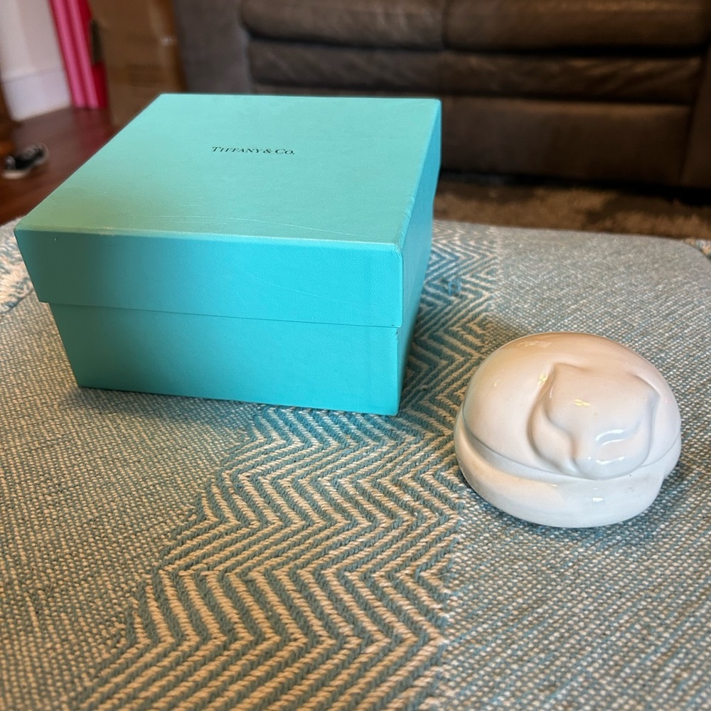 Tiffany & Co White Cat Figurine
